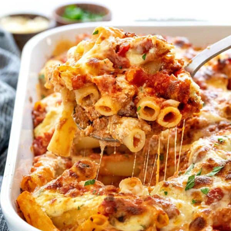 Baked Macaroni w/ Ground Beef